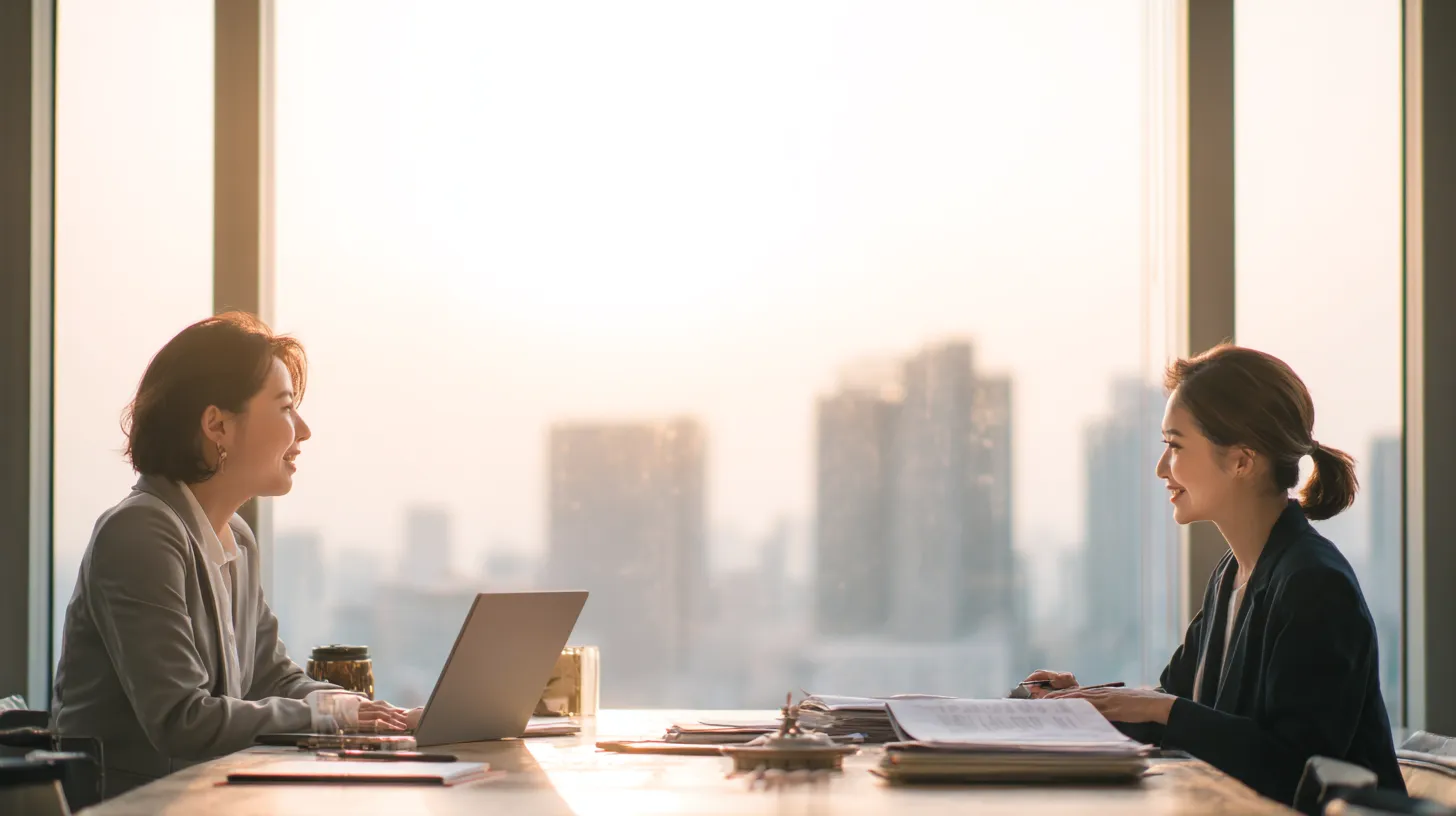 세무 자문을 받고 있는 중소기업 대표와 회계사